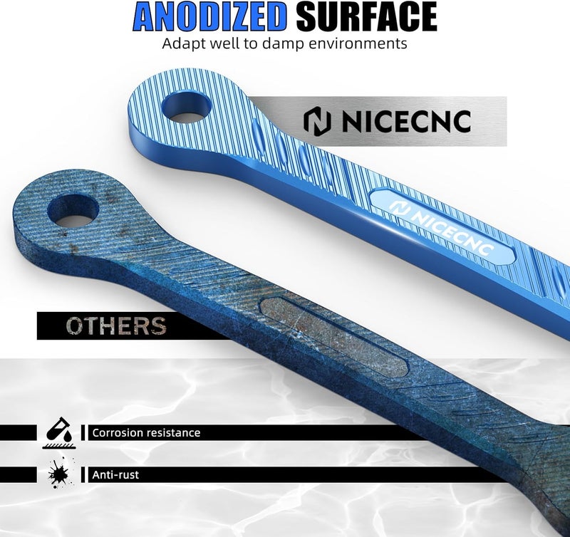 NICECNC Motorcycle 1.5IN/38MM Suspension Lowering Link Lowering Linkage Compatible with Yamaha Tenere 700 /XTZ700 2019-2024, Tenere 700 Rally Edition 2020-2024, Lowering Drop Links, Blue - Image 5